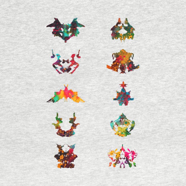 Collection of Rorschach inkblot tests by erzebeth